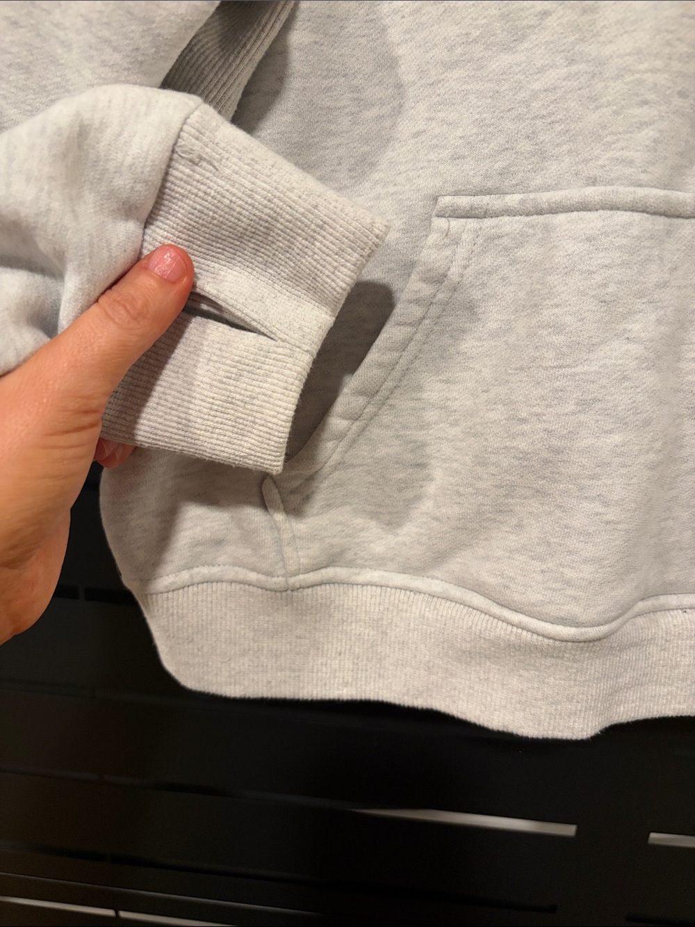Pink Lily Light Heathered Gray Quarter Zip Hoodie - Picture 4 of 7